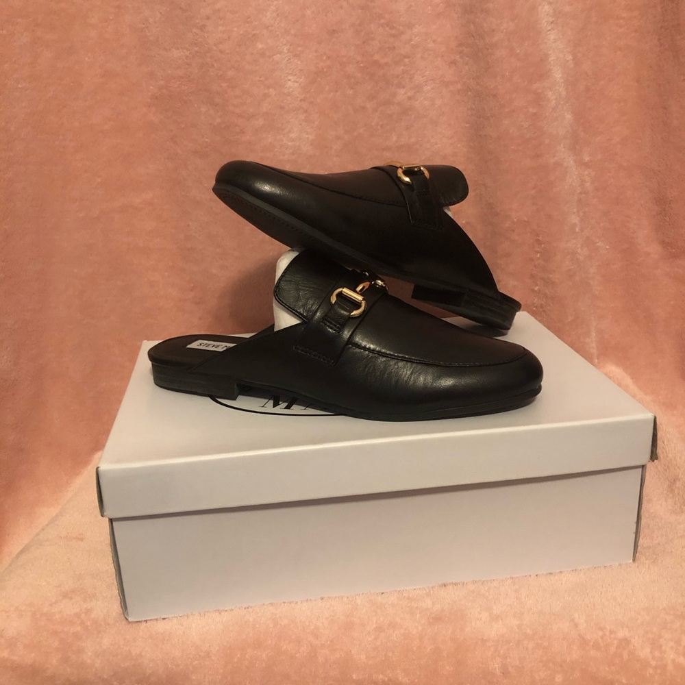 Adorable Black Steve Madden Backless Dress Shoes